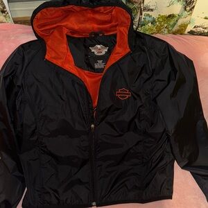 Harley-Davidson Black Jacket with Orange Lining